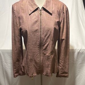 Joseph Ribkoff Dusty Pink Vintage 1980’s Faux Leather Jacket